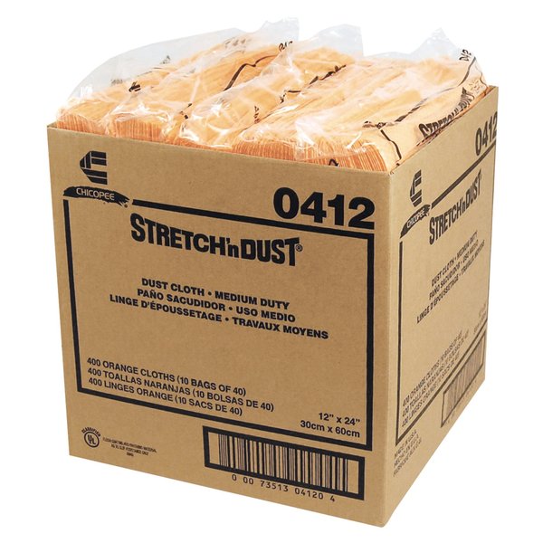 Chix Stretch 'n Dust Cloths, 11 5/8 x 24, Yellow, PK400 0412